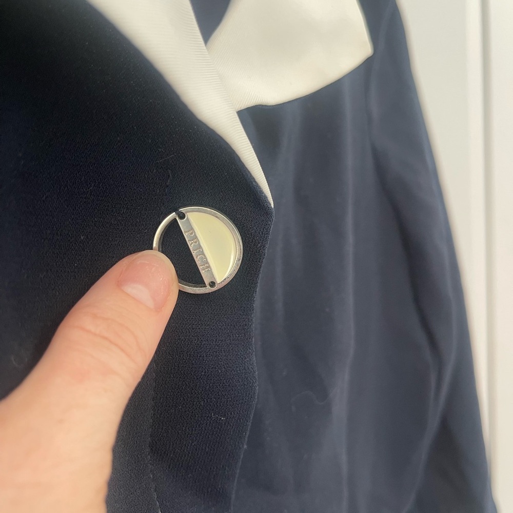 PRICH Classic Navy Long Sleeve Dress with White Trim - Picture 5 of 9